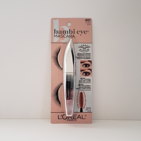 🐢2/$15 Loreal Paris Bambi Eye Lasting Volume Washable Mascara Black - Picture 1 of 8